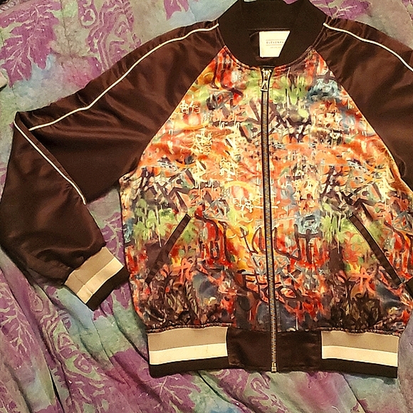 Bansky Pray by Eleven Paris Bomber Jacket X - Picture 2 of 7